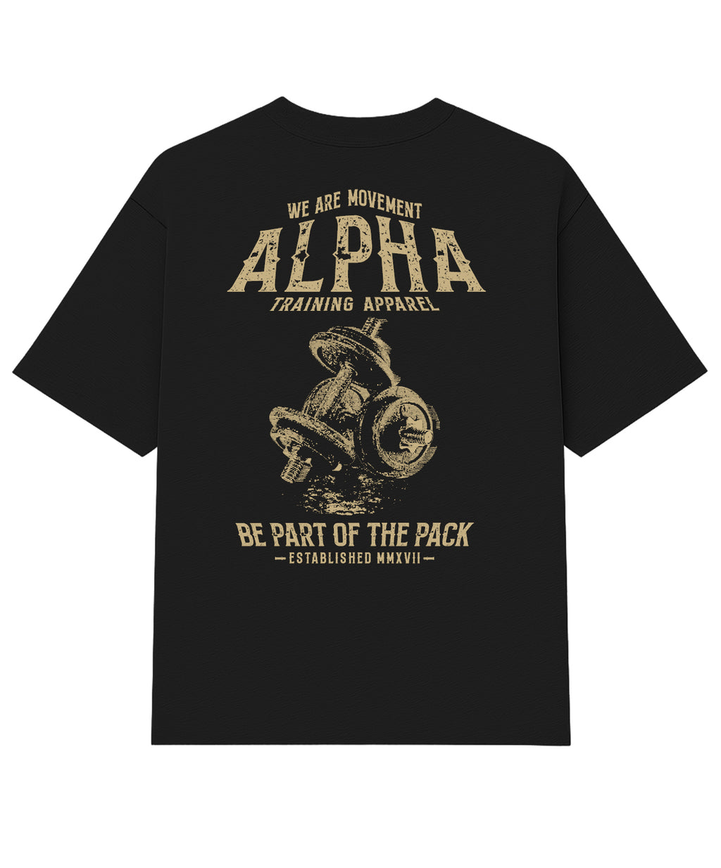 Camiseta Oversized Raw Power Preto
