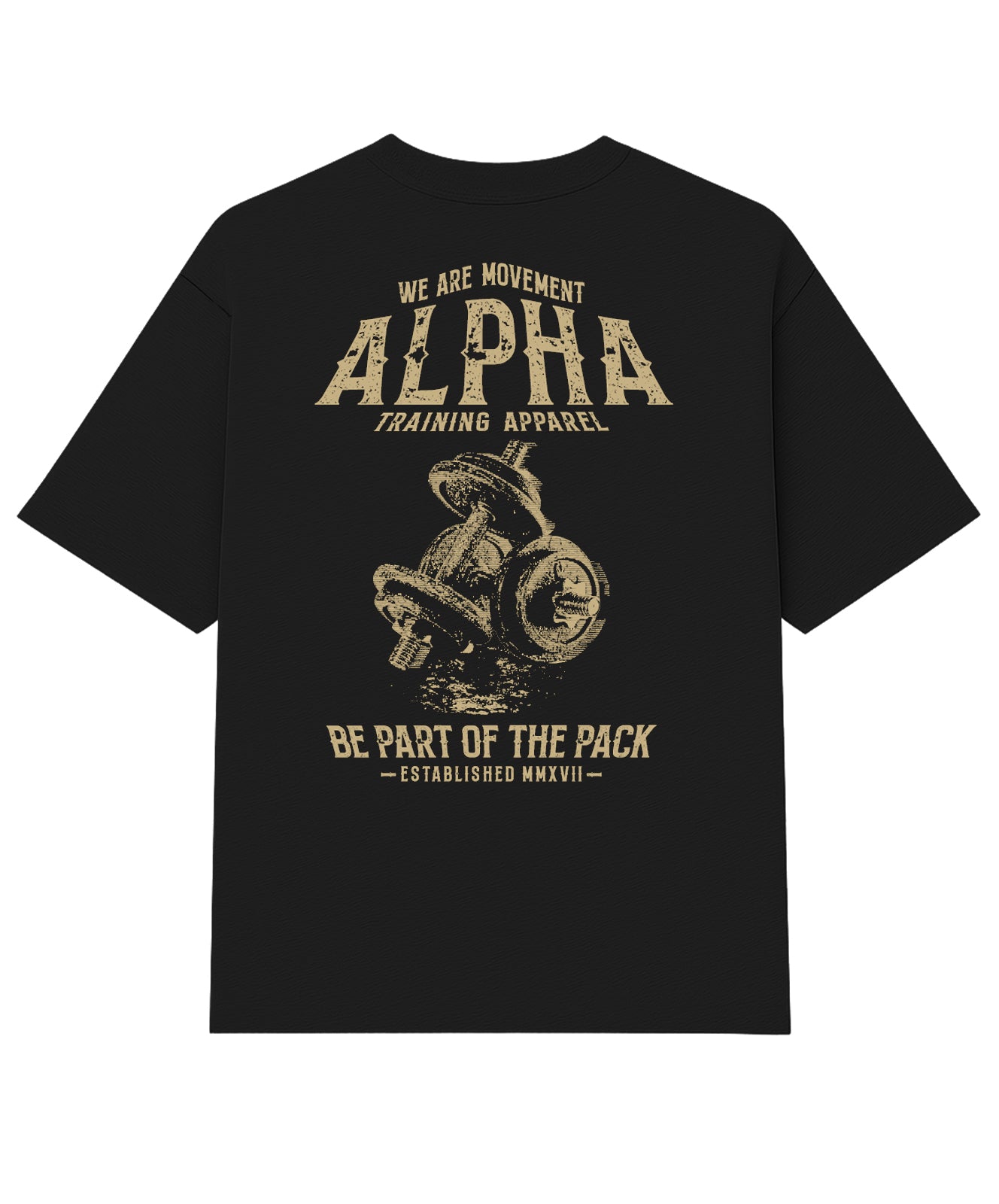 Camiseta Oversized Raw Power Preto