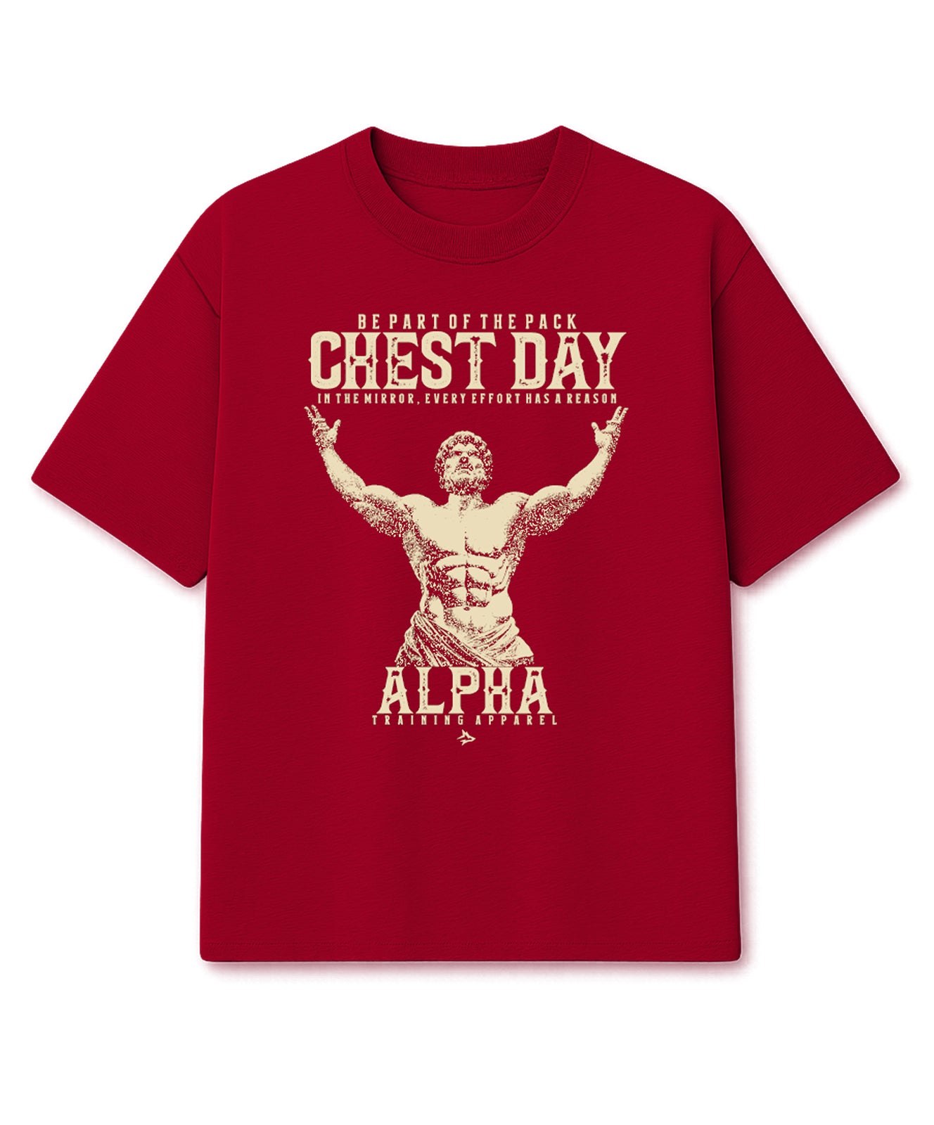 Camiseta Oversized Stone Chest Carmim