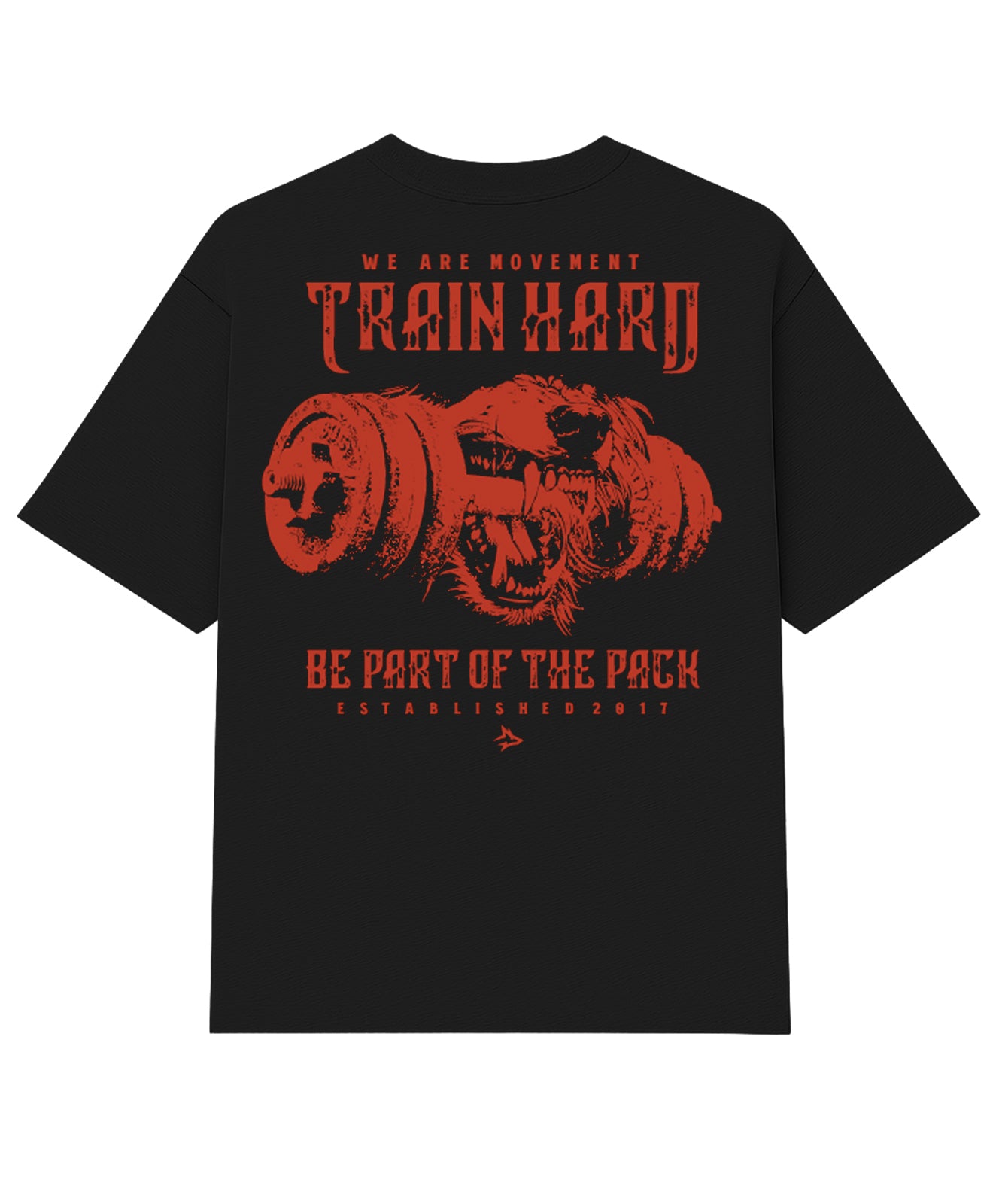 Camiseta Oversized Train Hard Preto