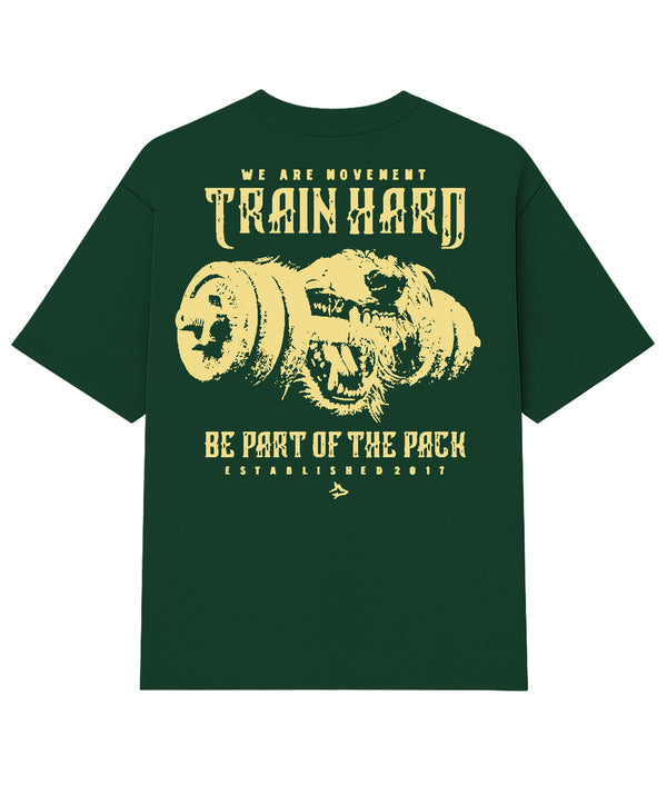 Camiseta Oversized Train Hard Verde Floresta