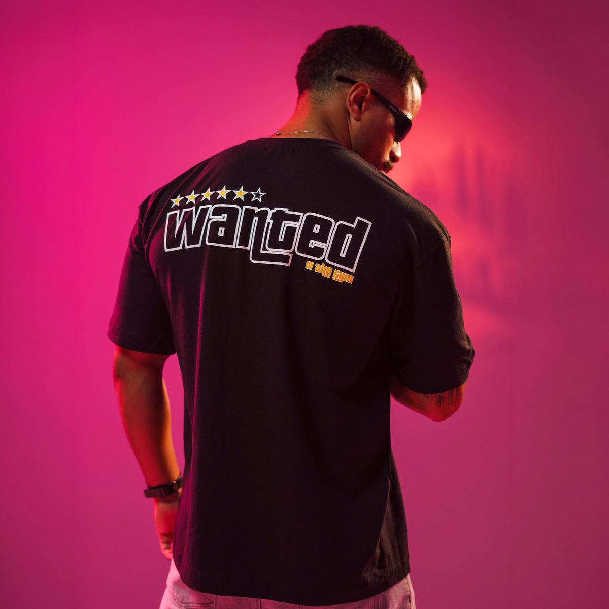 Camiseta Oversized Wanted Preto