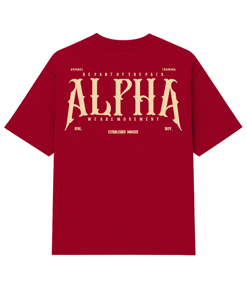 Camiseta Oversized Wild Wolf Carmim