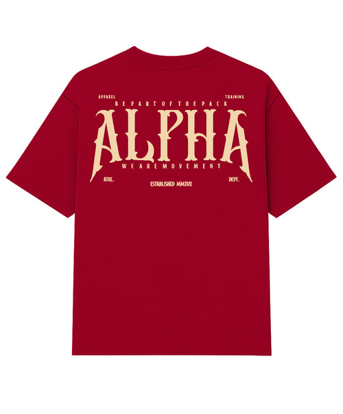 Camiseta Oversized Wild Wolf Carmim