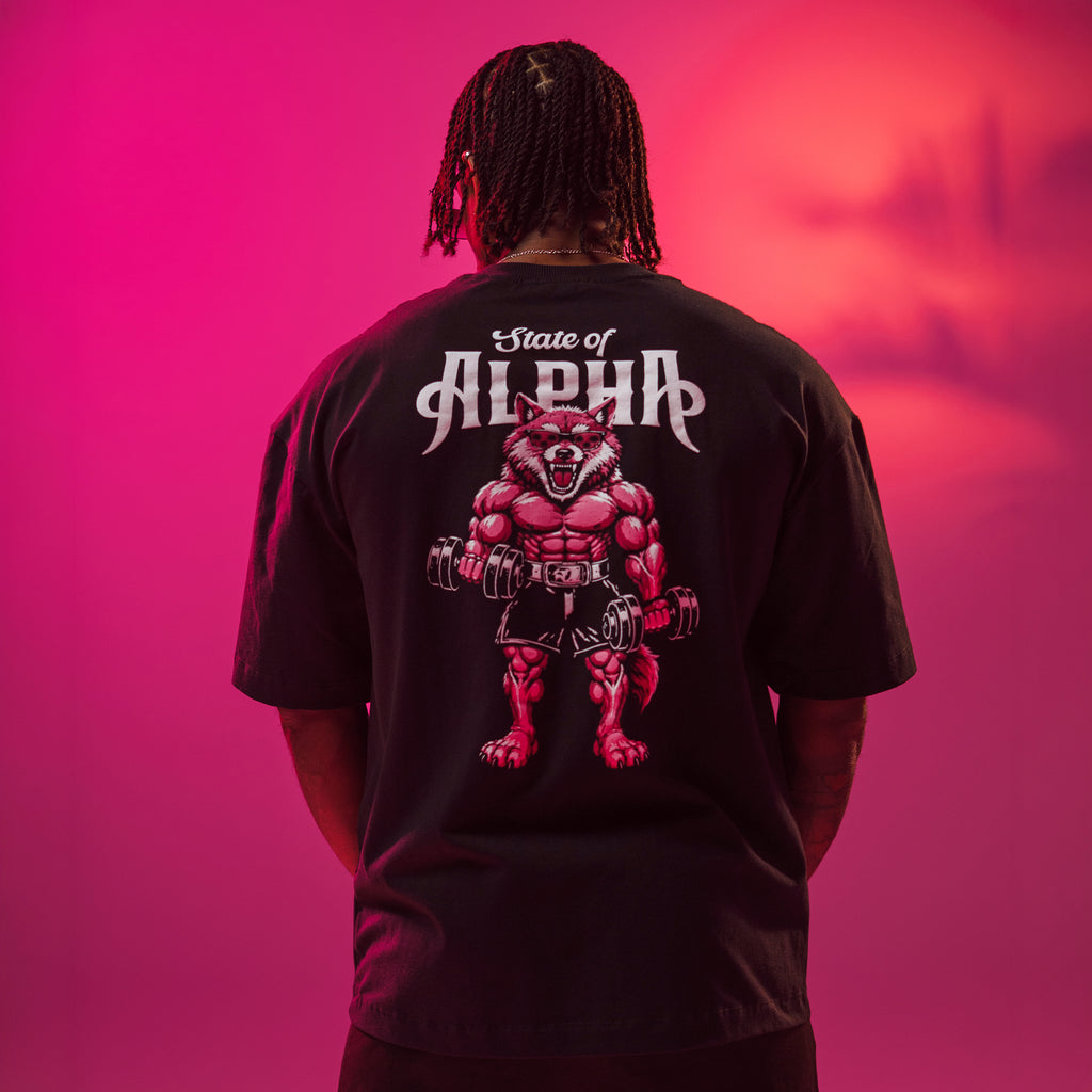 Camiseta Oversized Wolf Gainz Preto