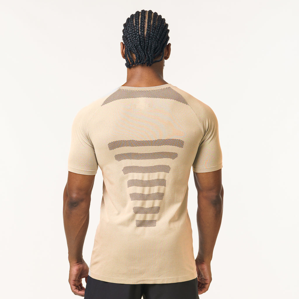 Camiseta Apex Dry Core Caqui - Sem Costura