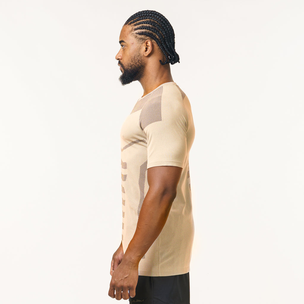 Camiseta Apex Dry Core Caqui - Sem Costura