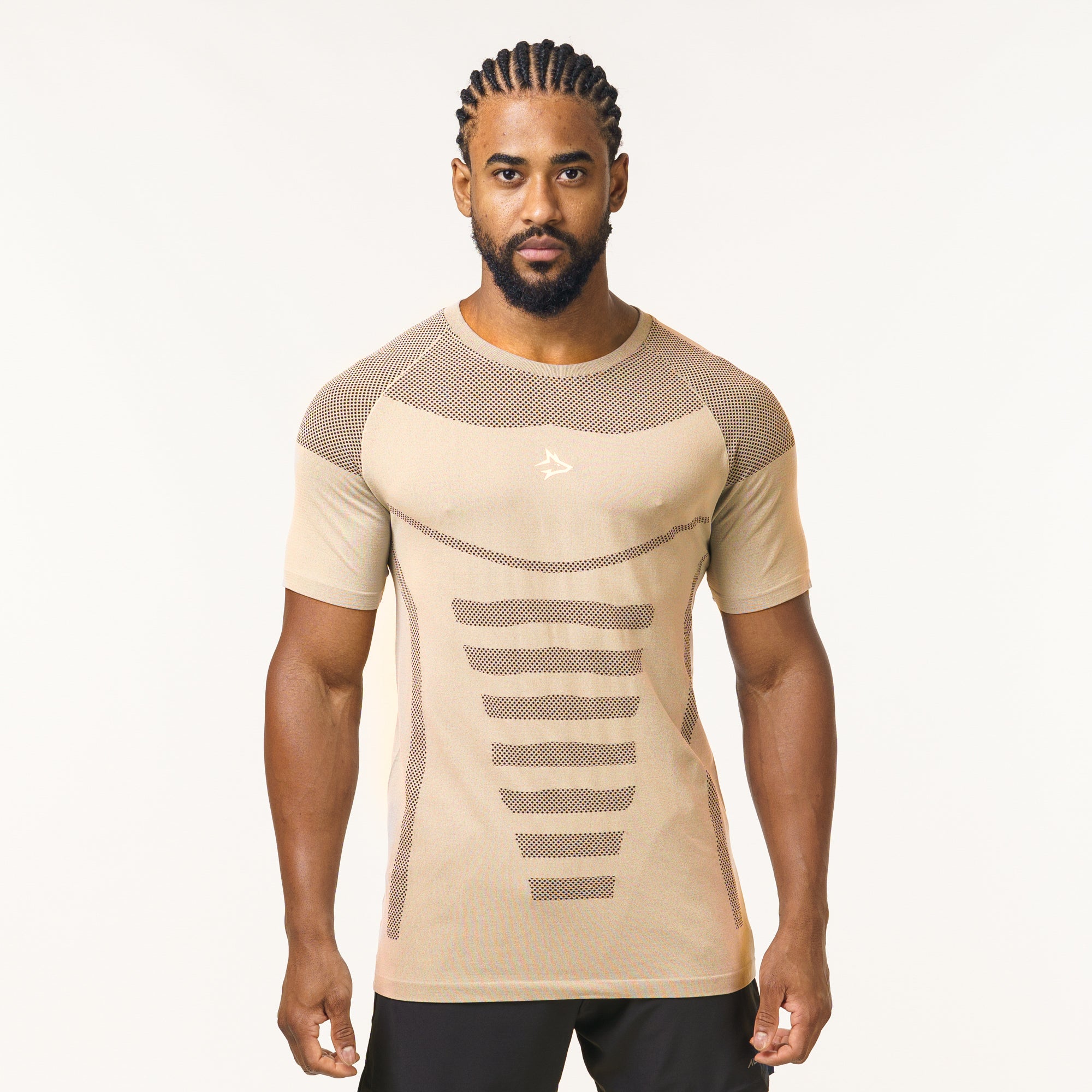 Camiseta Apex Dry Core Caqui - Sem Costura