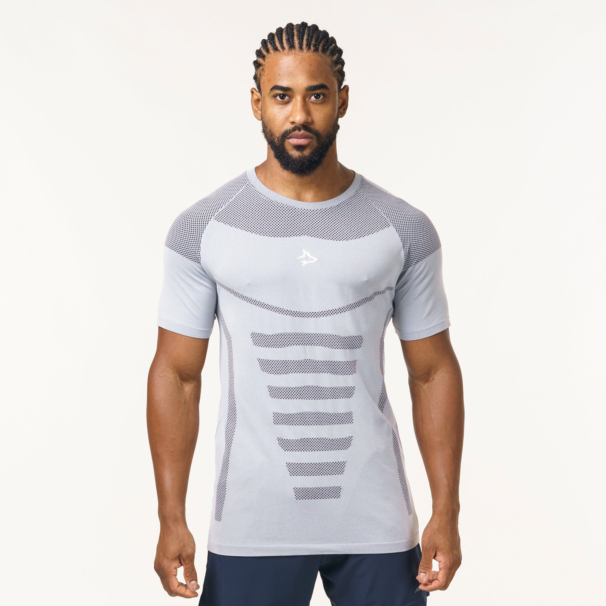Camiseta Apex Dry Core Cinza Gelo - Sem Costura