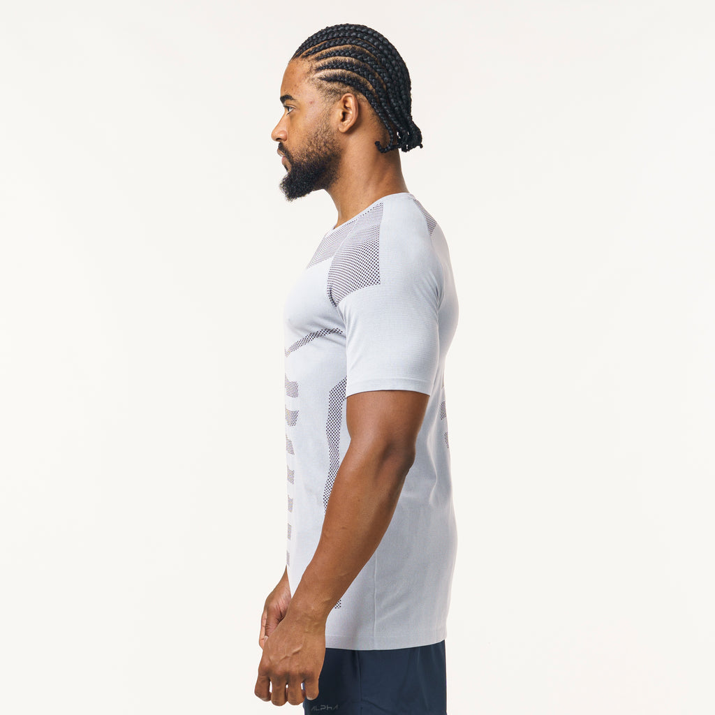 Camiseta Apex Dry Core Cinza Gelo - Sem Costura