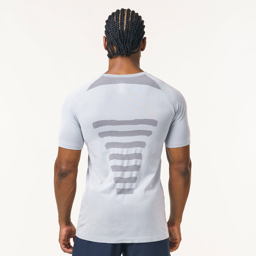 Camiseta Apex Dry Core Cinza Gelo - Sem Costura