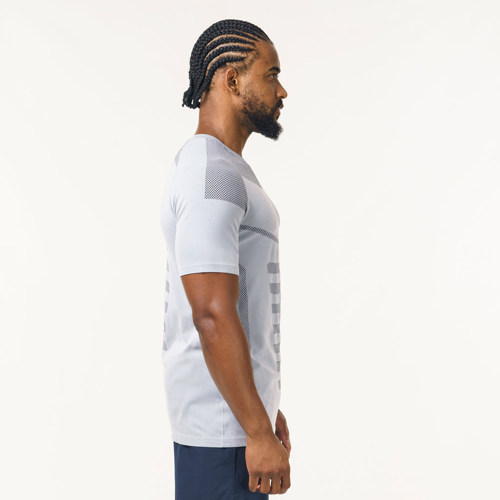 Camiseta Apex Dry Core Cinza Gelo - Sem Costura