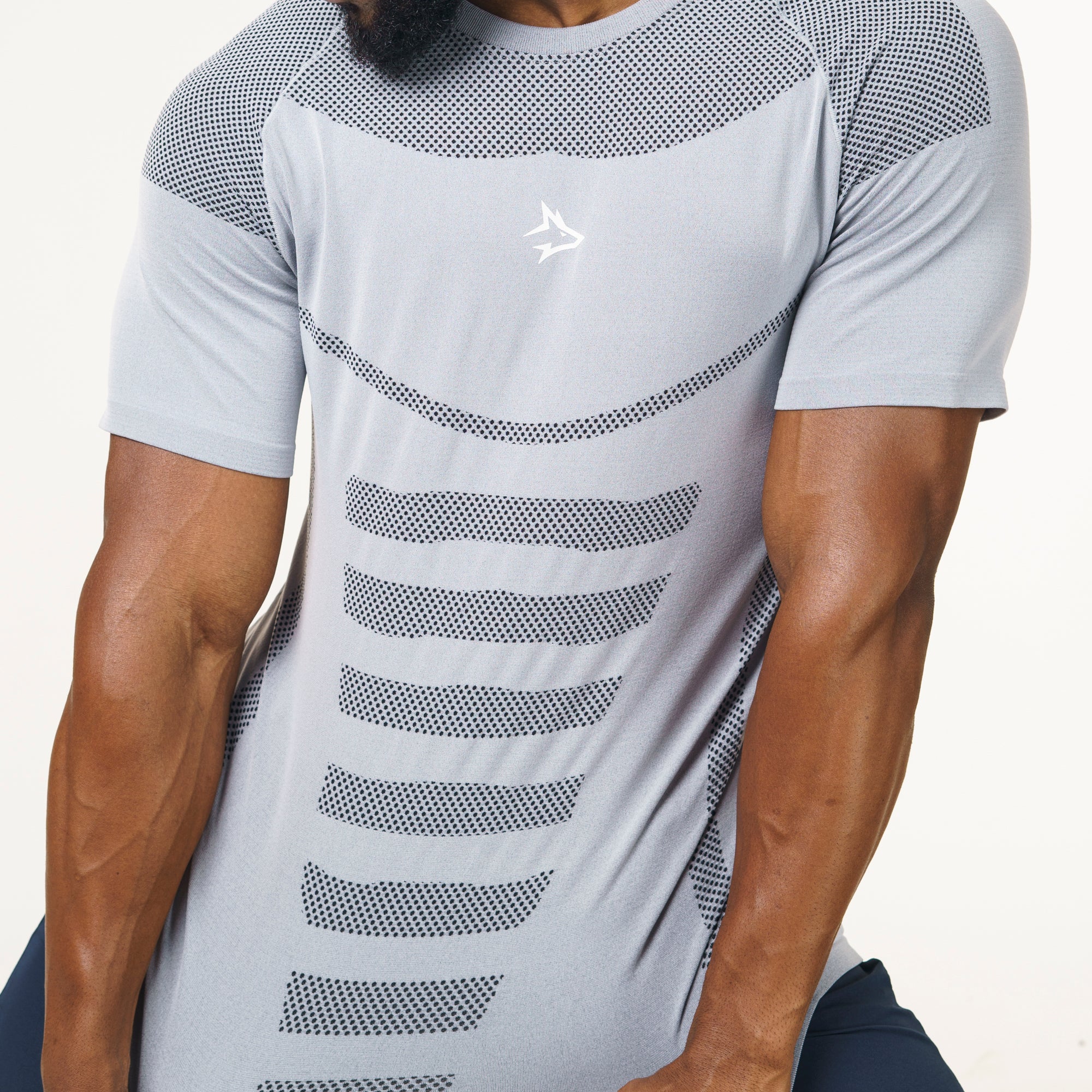 Camiseta Apex Dry Core Cinza Gelo - Sem Costura