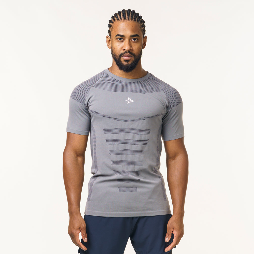 Camiseta Apex Dry Core Cinza - Sem Costura
