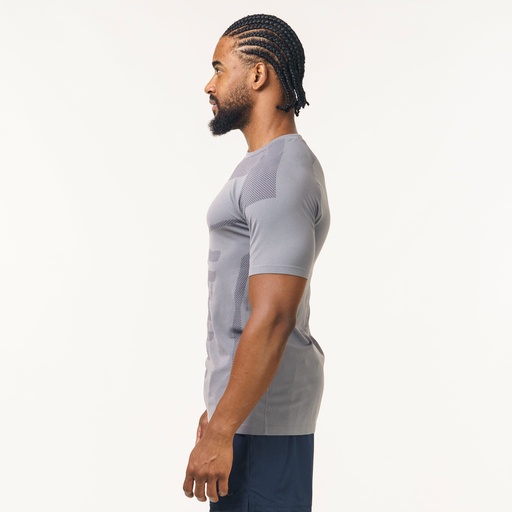 Camiseta Apex Dry Core Cinza - Sem Costura