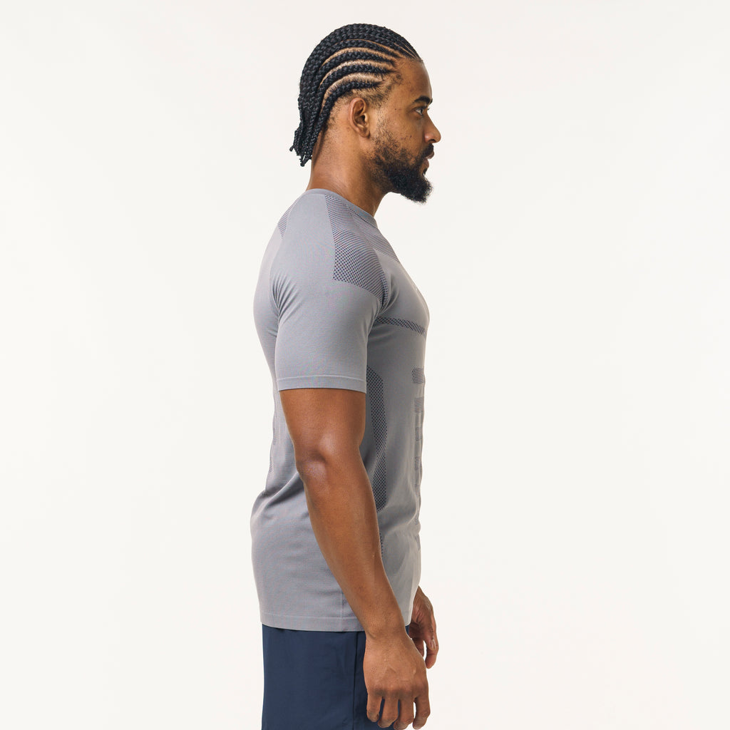 Camiseta Apex Dry Core Cinza - Sem Costura