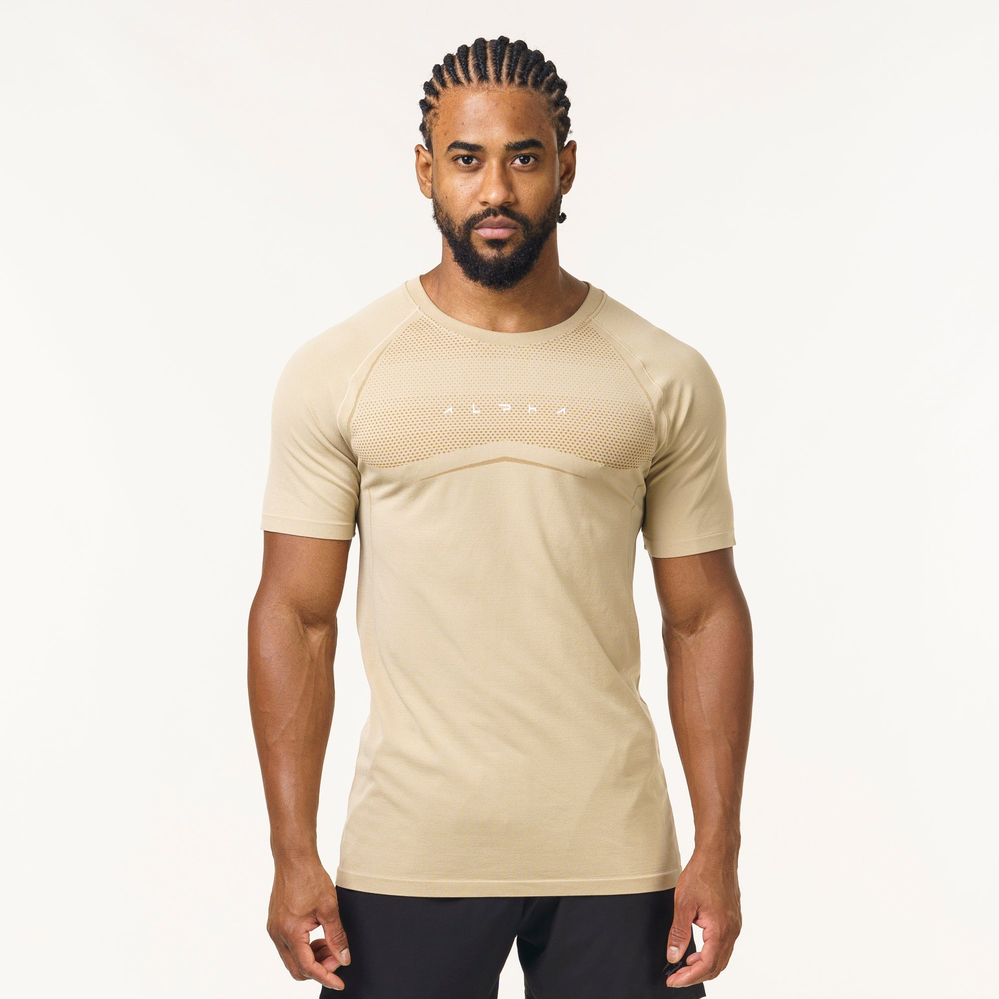 Camiseta Apex Dry Evolution Caqui - Sem Costura