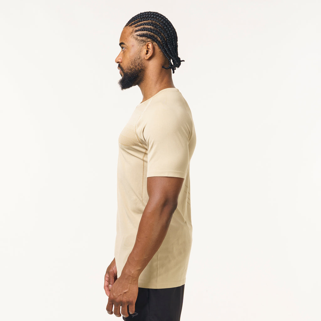 Camiseta Apex Dry Evolution Caqui - Sem Costura