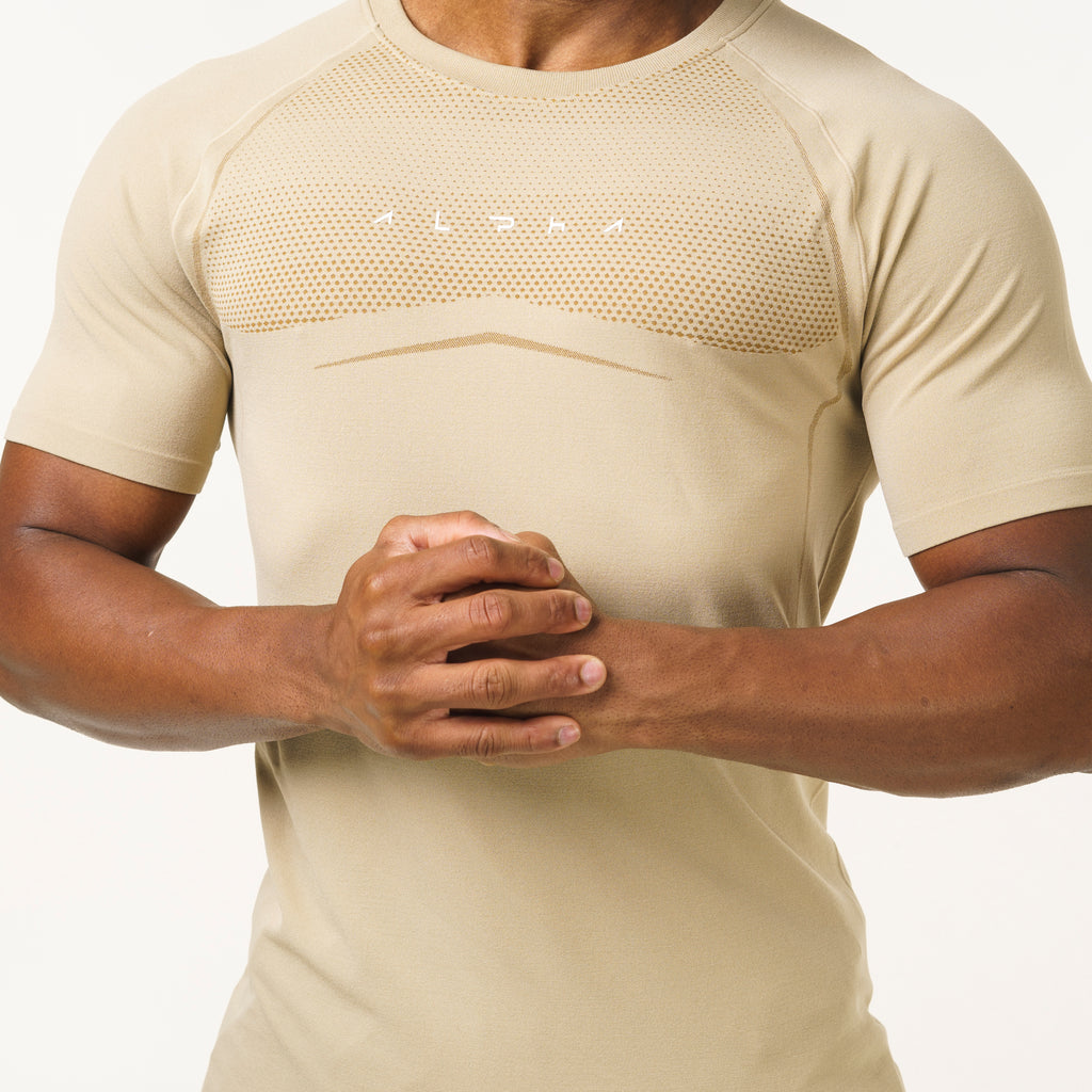Camiseta Apex Dry Evolution Caqui - Sem Costura