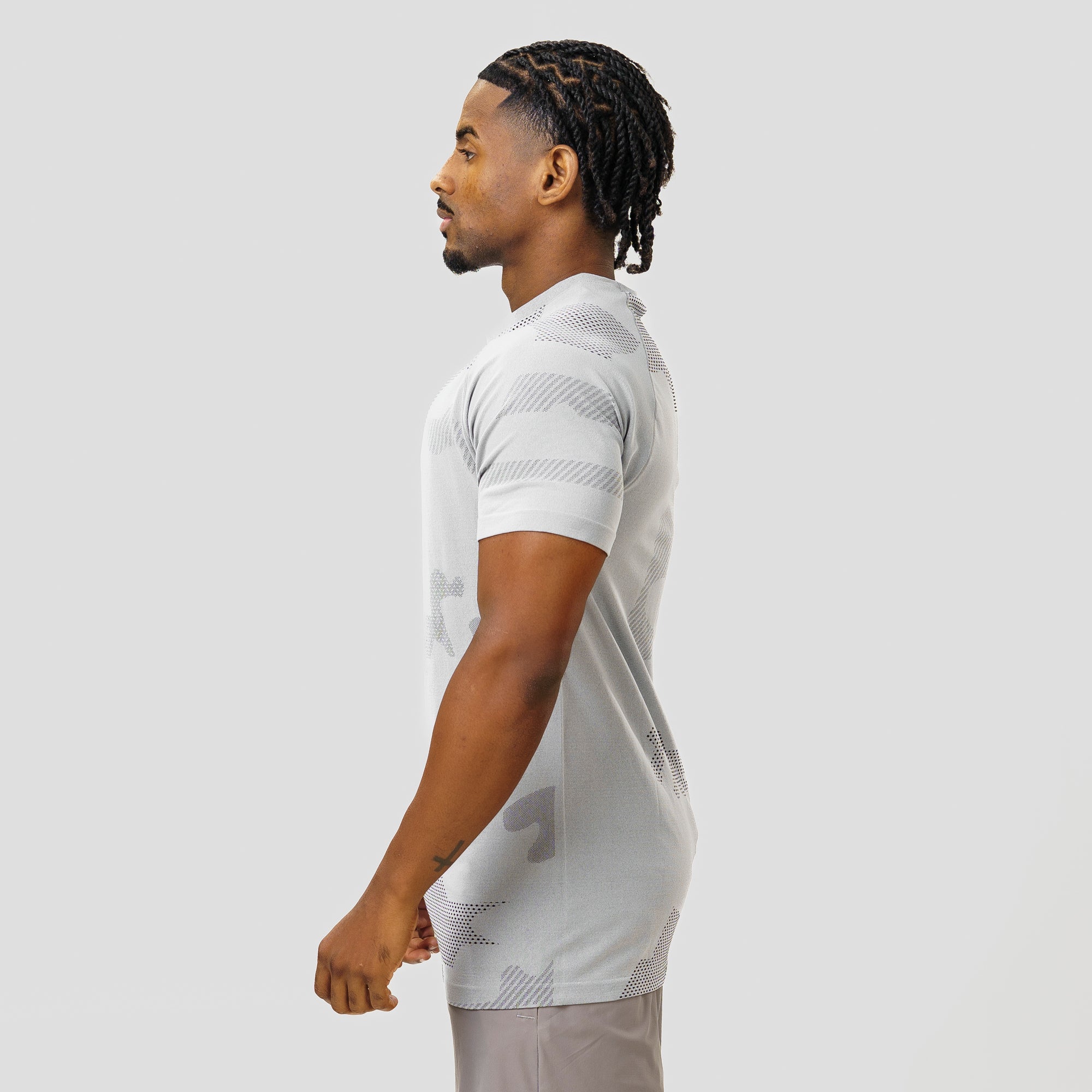 Camiseta Apex Dry Middle Lupus Cinza Gelo - Sem Costura