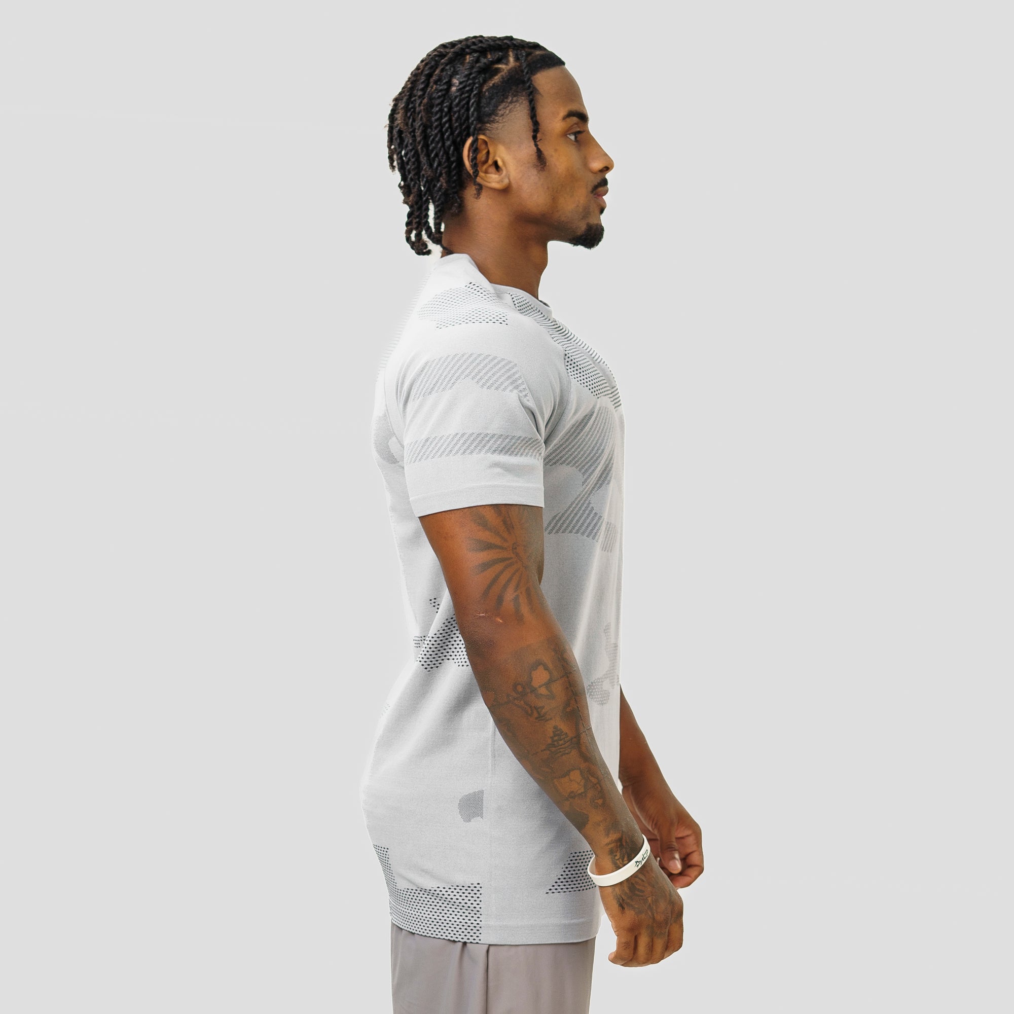 Camiseta Apex Dry Middle Lupus Cinza Gelo - Sem Costura