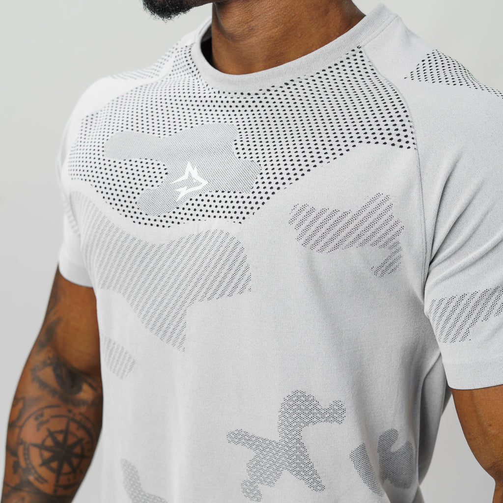 Camiseta Apex Dry Middle Lupus Cinza Gelo - Sem Costura