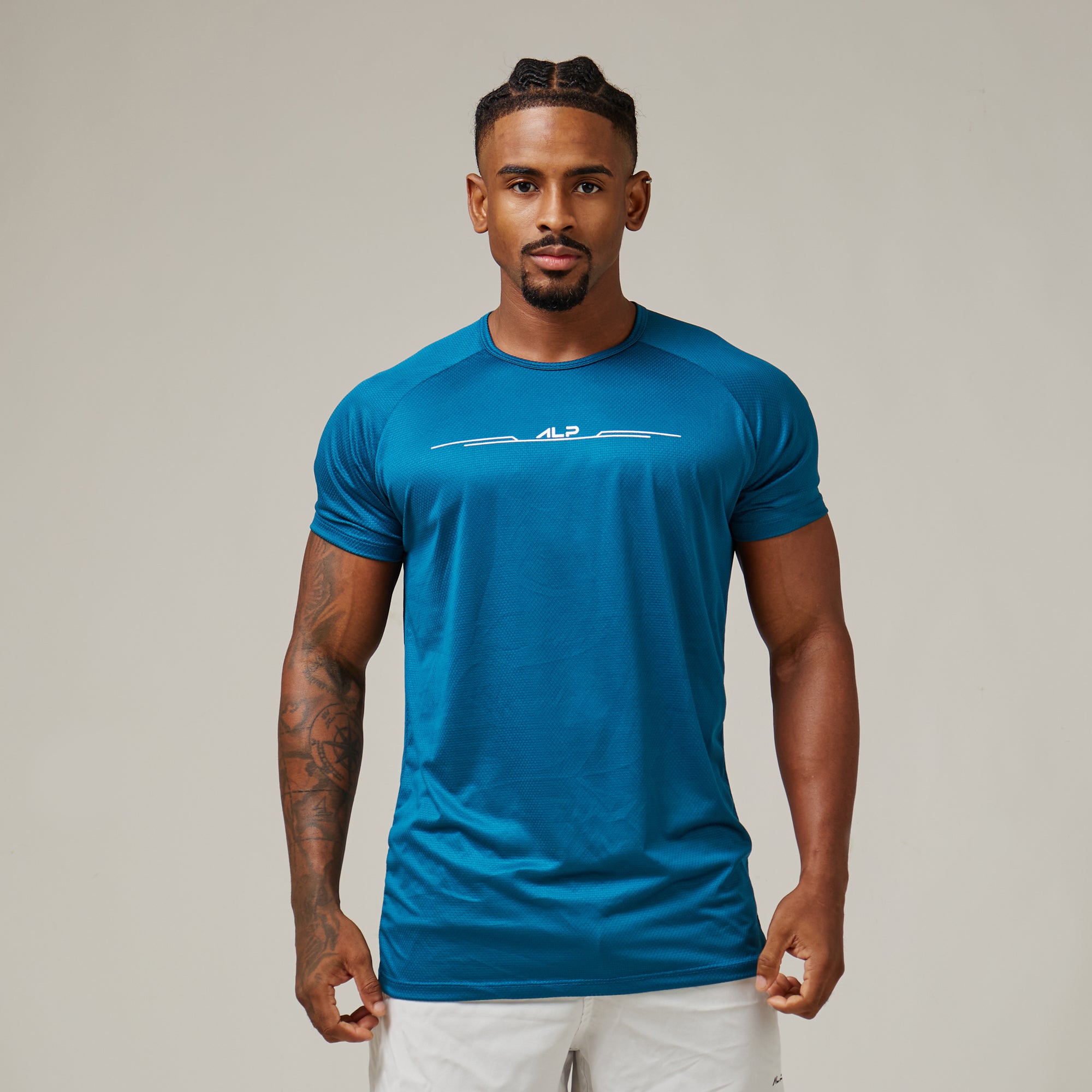 Camiseta Dry Fit Balance Azul Mediterrâneo
