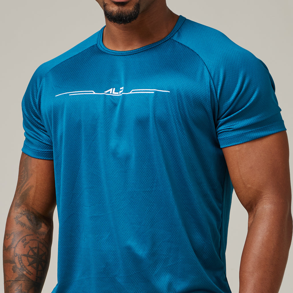 Camiseta Dry Fit Balance Azul Mediterrâneo