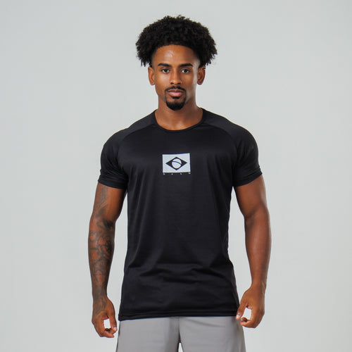 Camiseta Dry Fit Brasão Preto