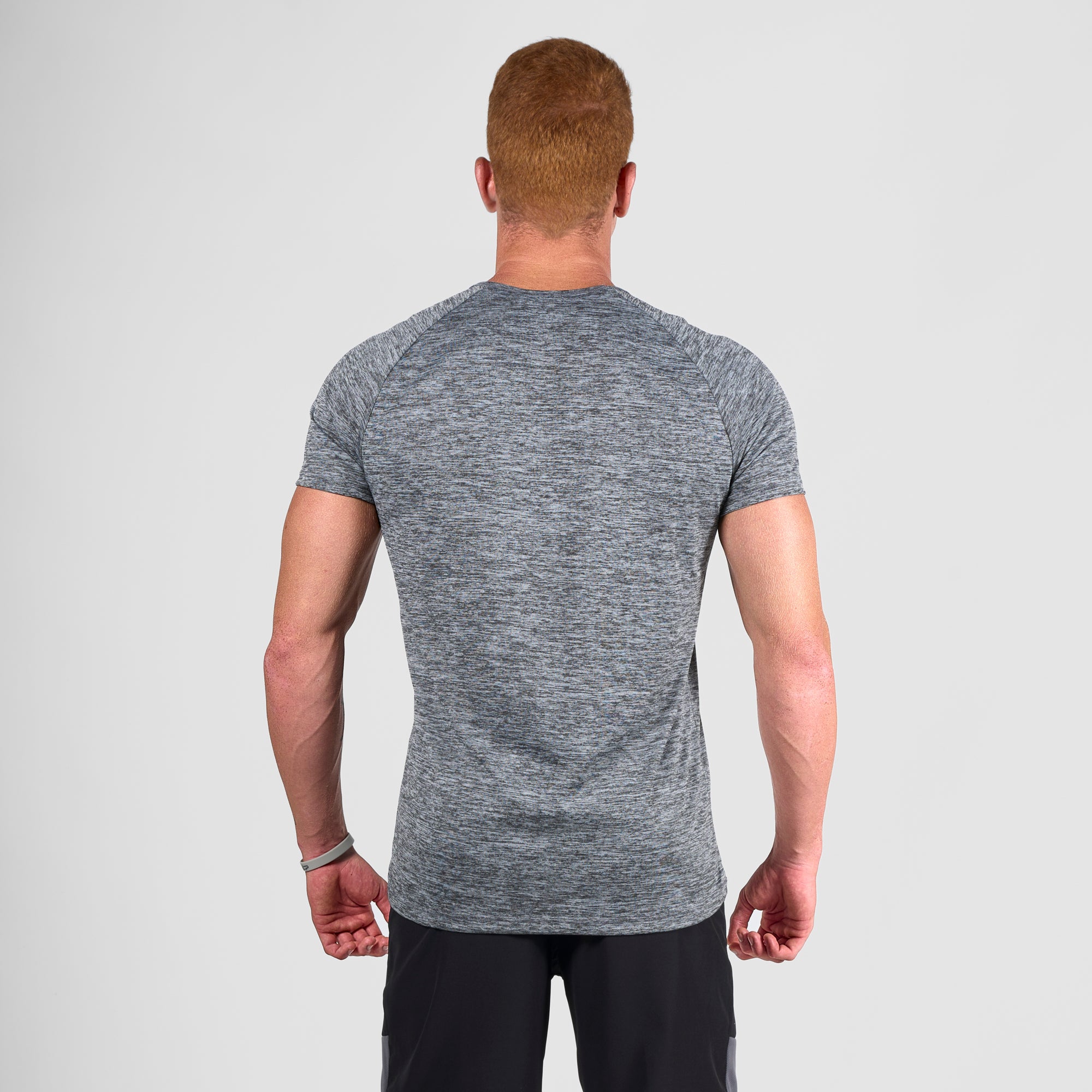 Camiseta Dry Fit Essential Mescla Cinza