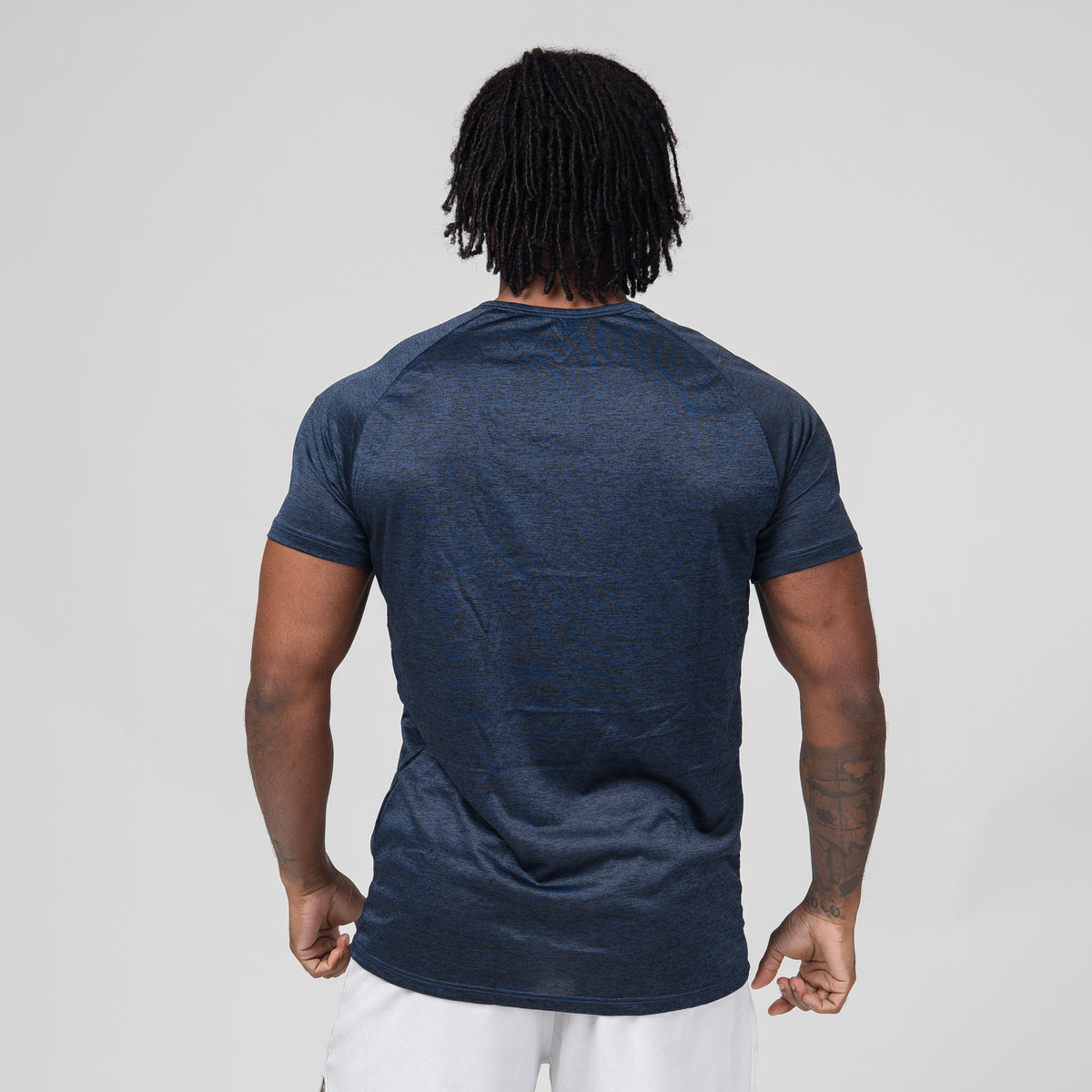 Camiseta Dry Fit Essential Mescla Marinho