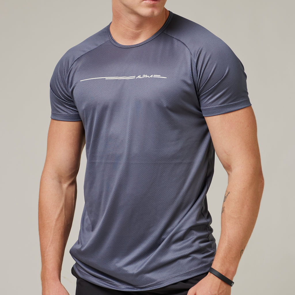 Camiseta Dry Fit Line Move Cinza Sombra