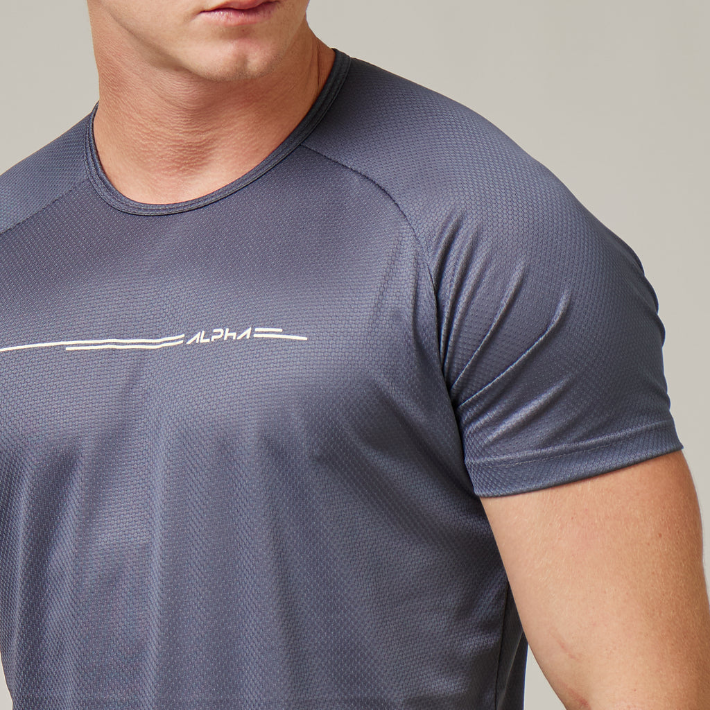 Camiseta Dry Fit Line Move Cinza Sombra