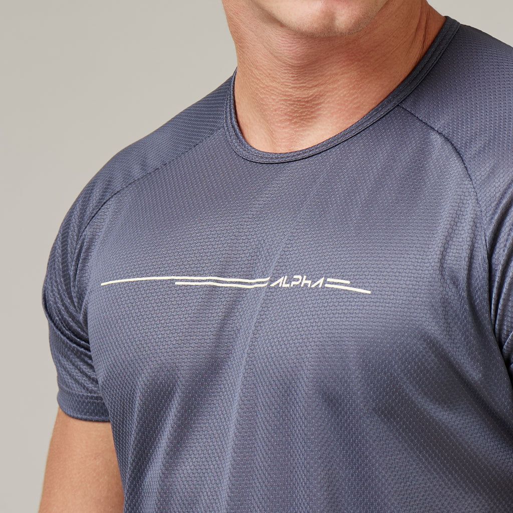 Camiseta Dry Fit Line Move Cinza Sombra