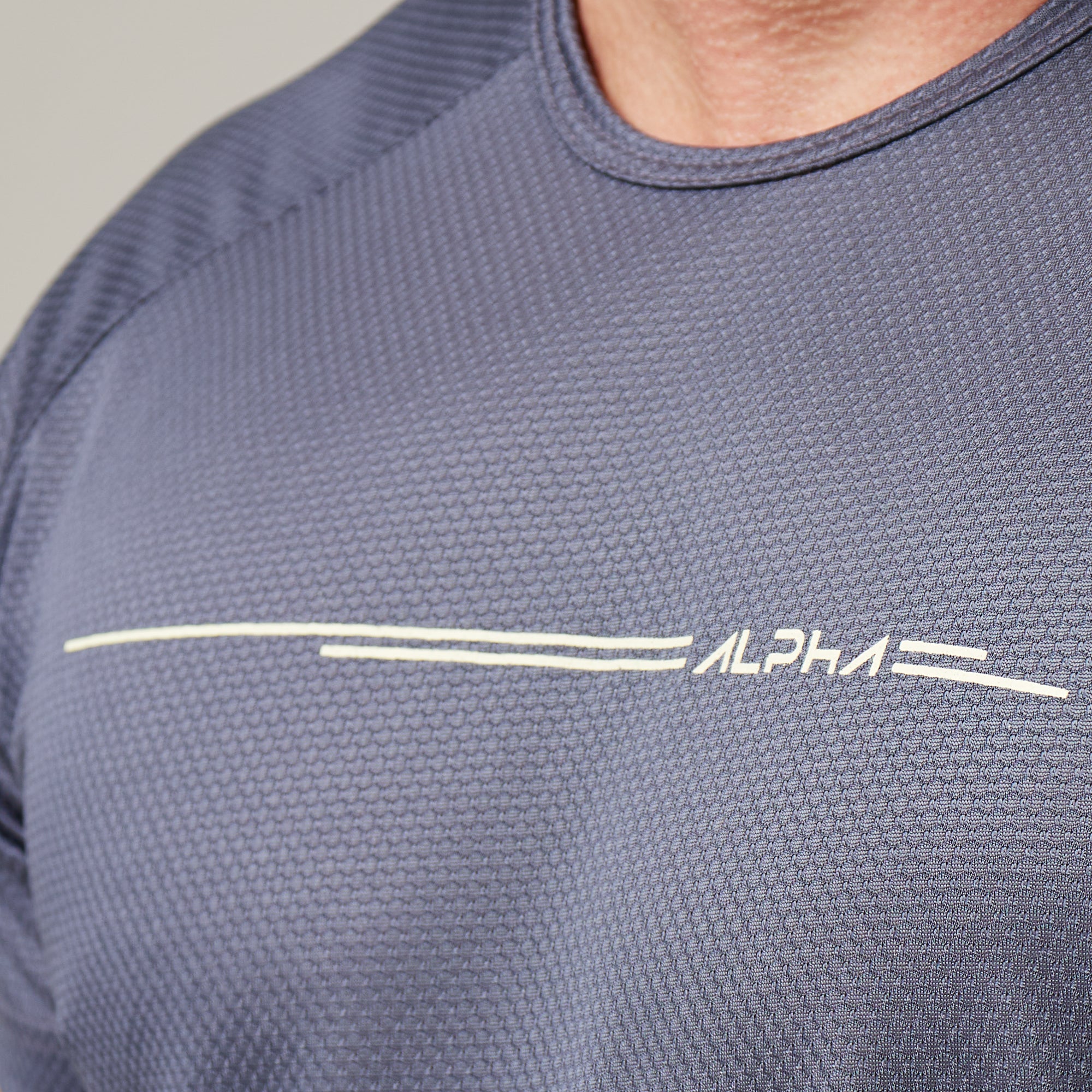 Camiseta Dry Fit Line Move Cinza Sombra