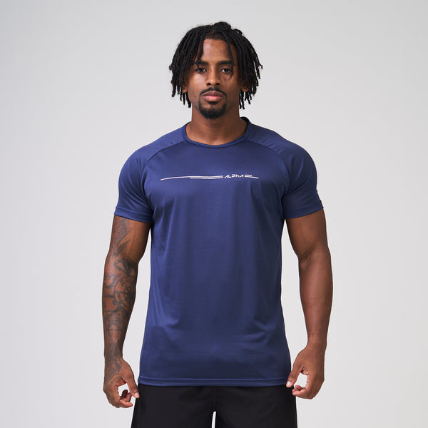 Camiseta Dry Fit Line Move Marinho Ashir