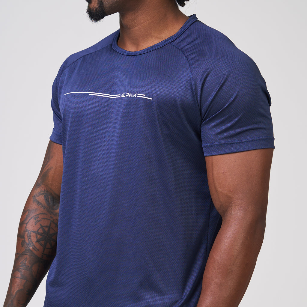 Camiseta Dry Fit Line Move Marinho Ashir
