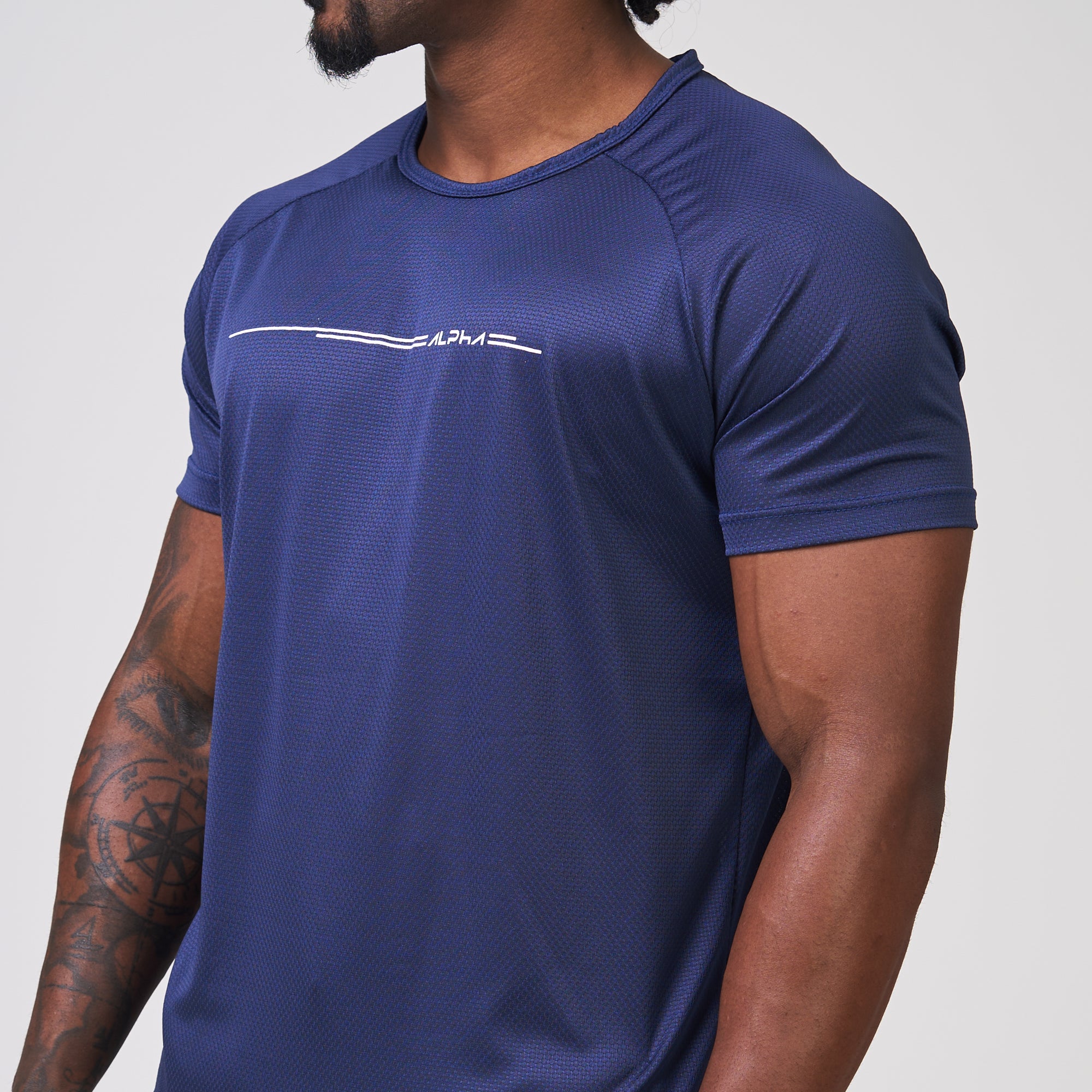 Camiseta Dry Fit Line Move Marinho Ashir