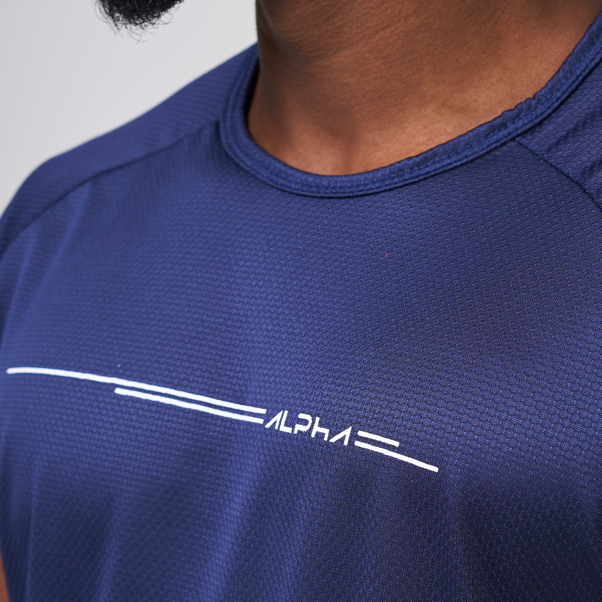 Camiseta Dry Fit Line Move Marinho Ashir