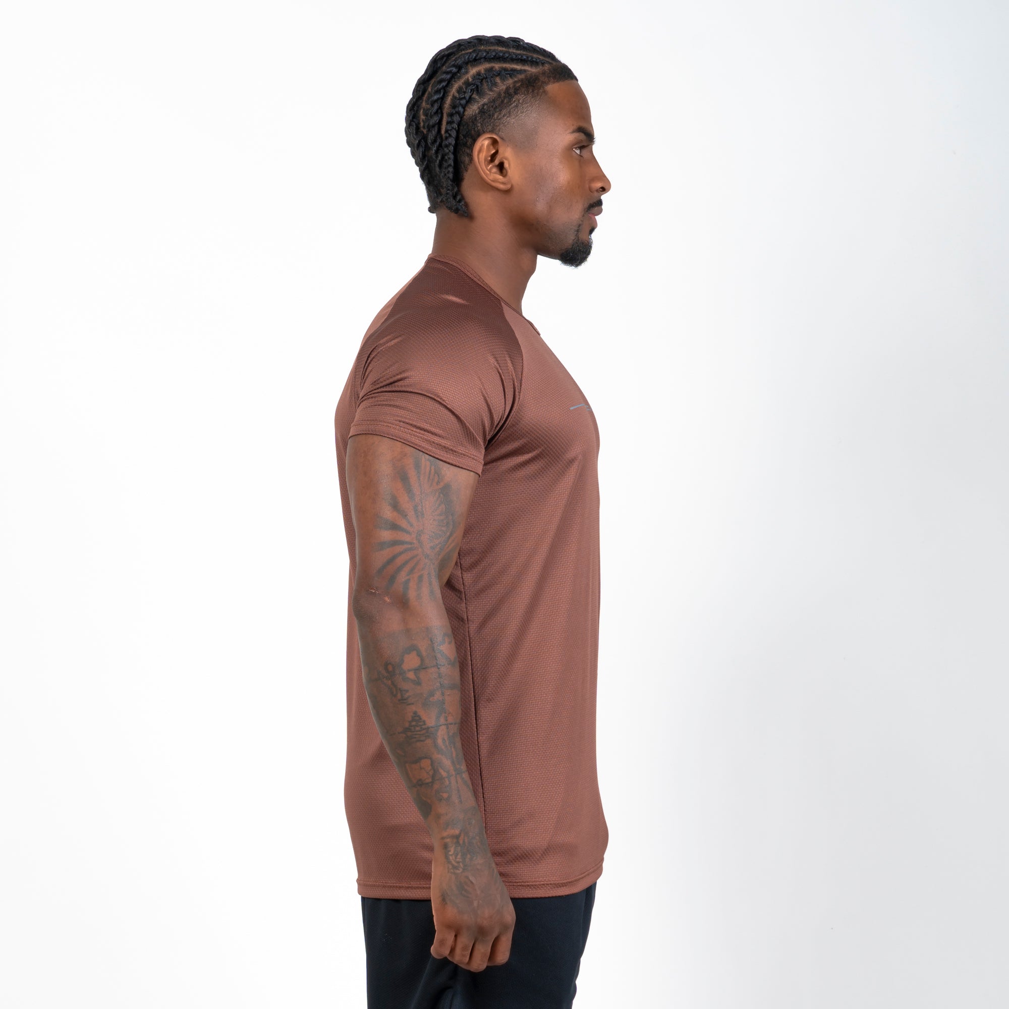 Camiseta Dry Fit Line Move Marrom