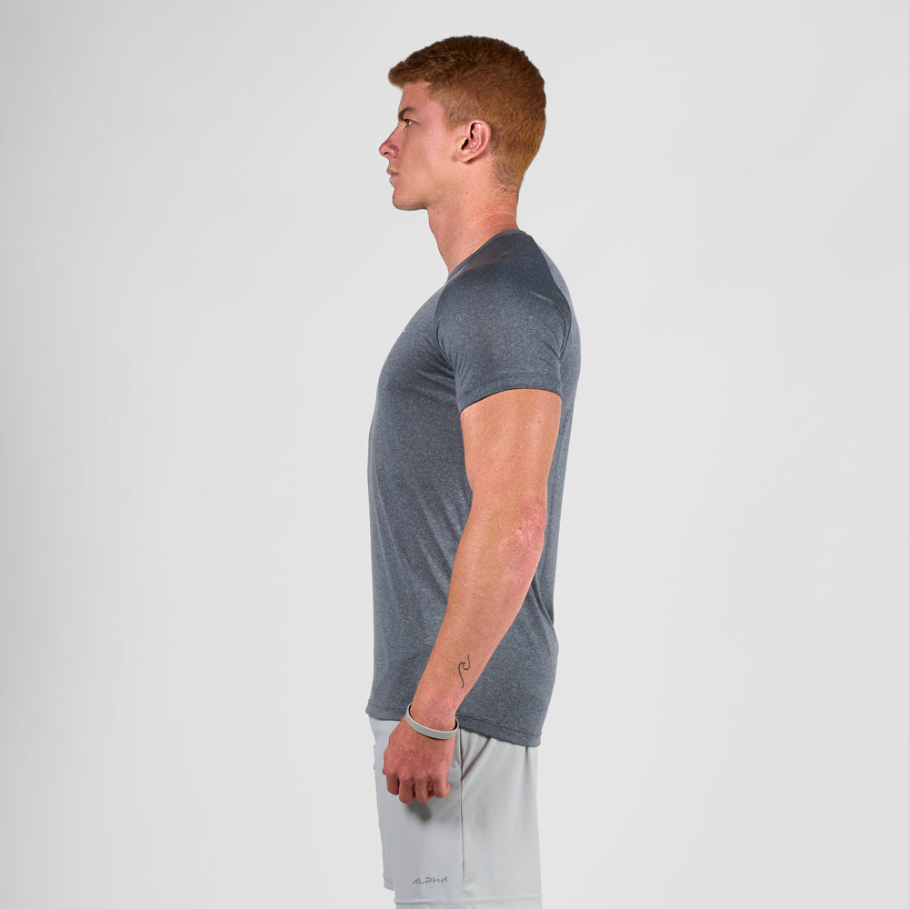 Camiseta Dry Fit Line Move Mescla Preto