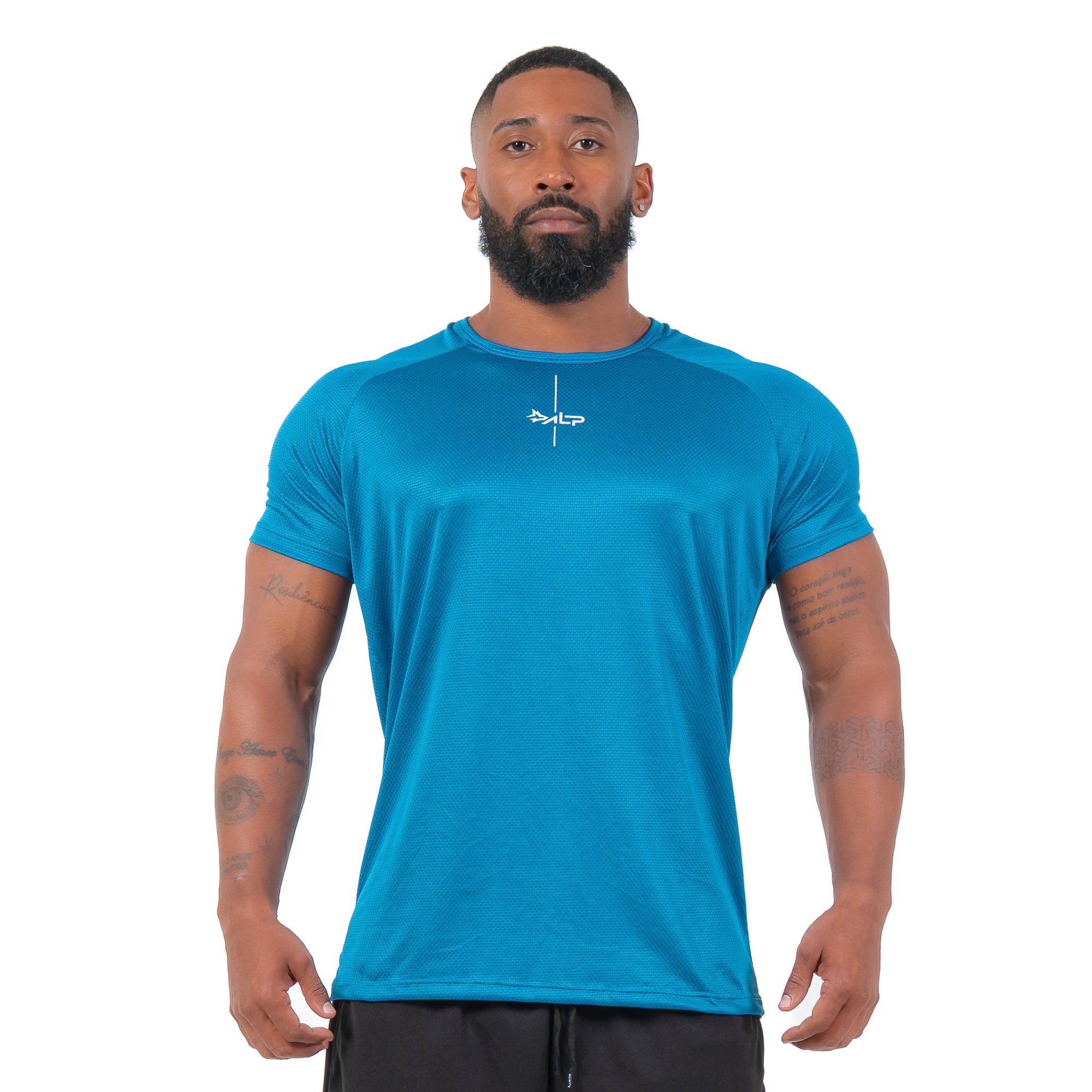 Camiseta Dry Fit Lineup Azul Safira