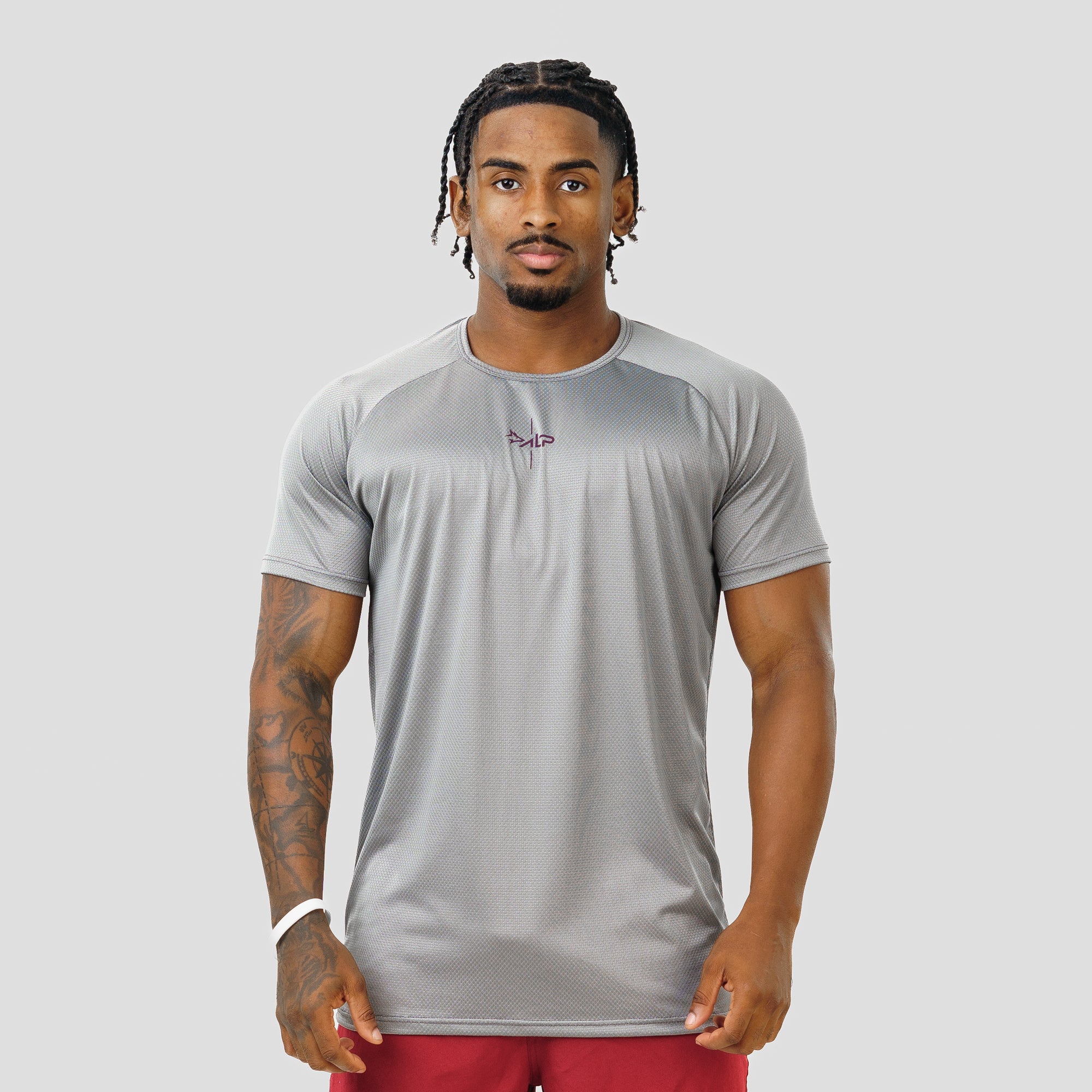 Camiseta Dry Fit Lineup Cinza Aço