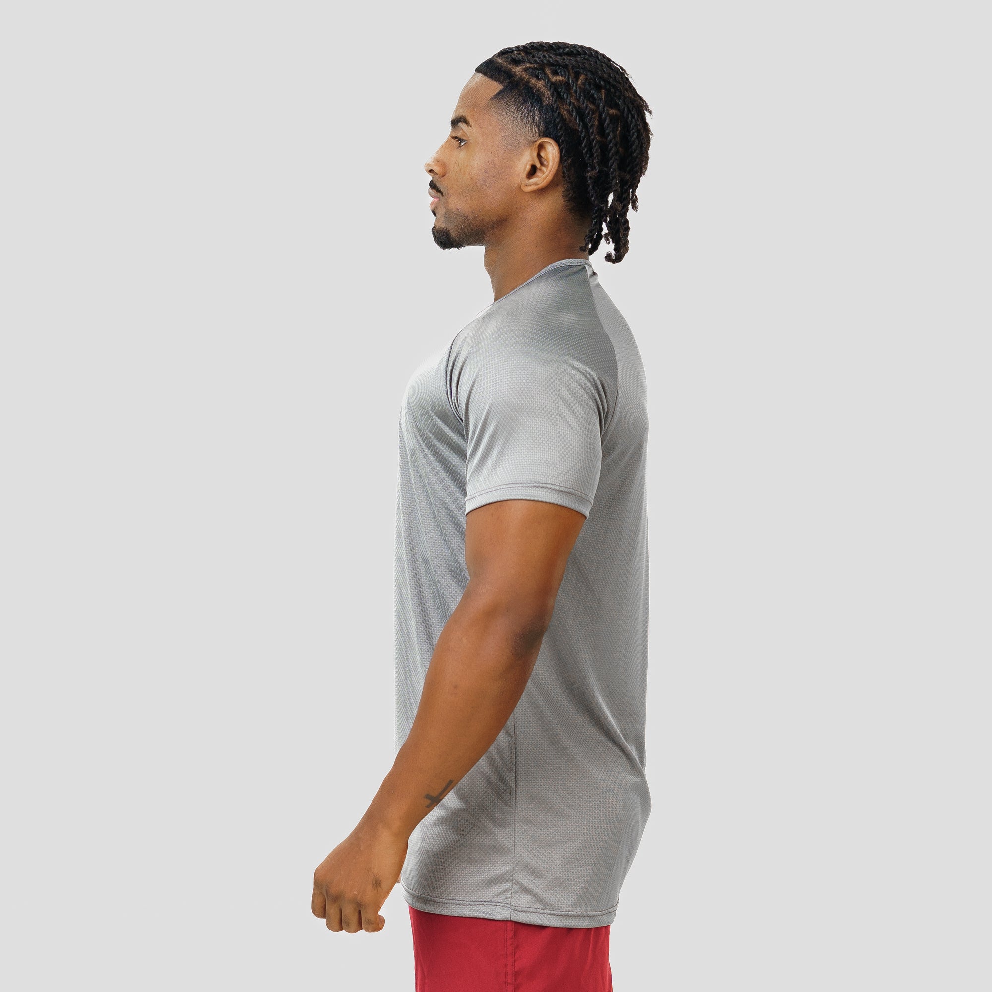 Camiseta Dry Fit Lineup Cinza Aço