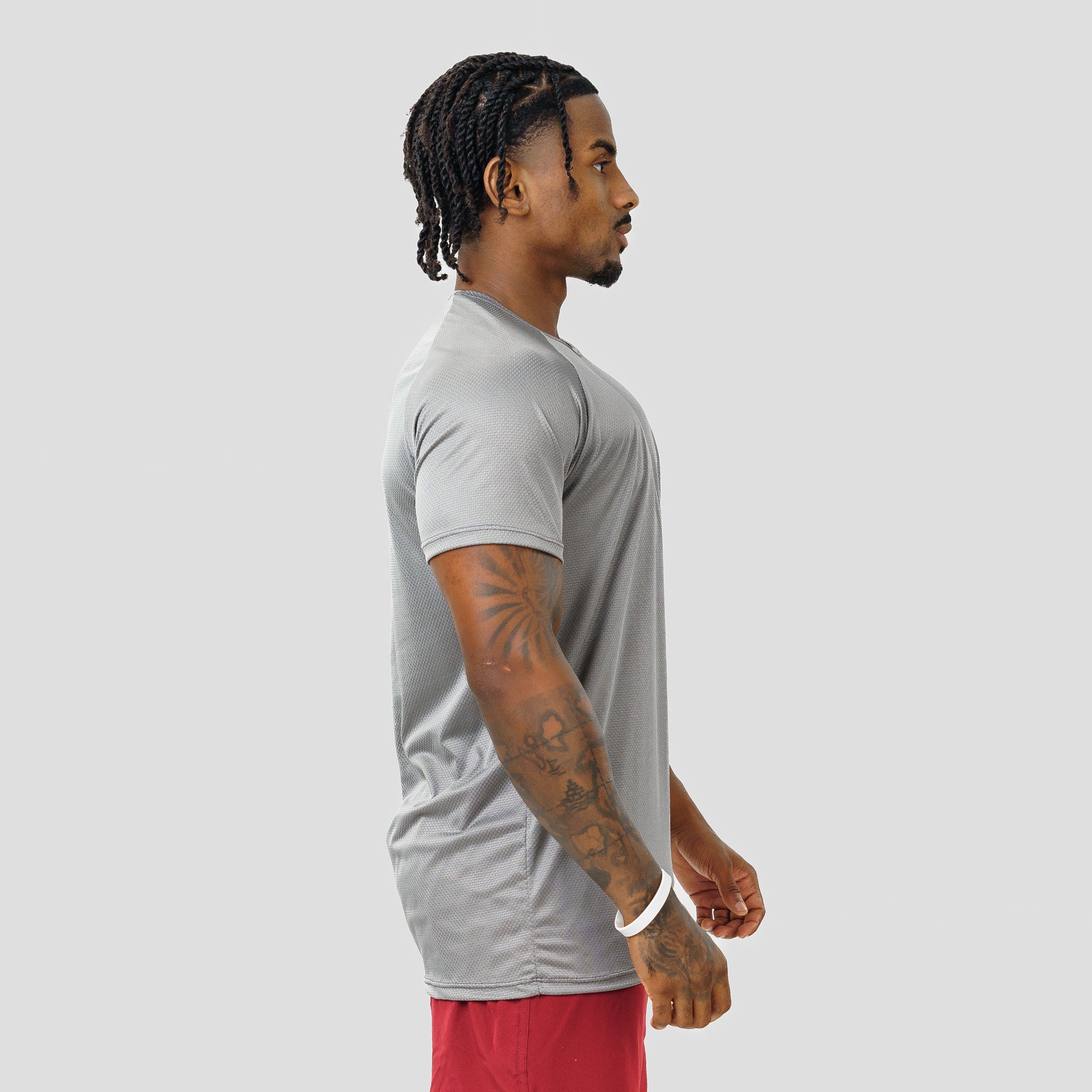 Camiseta Dry Fit Lineup Cinza Aço