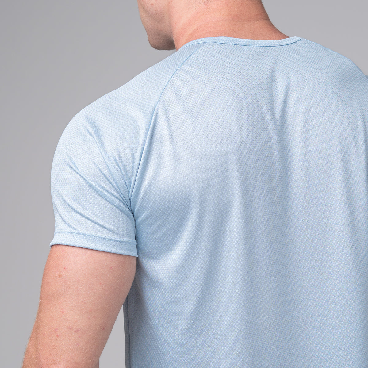 Camiseta Dry Fit Lobo Geométrico Azul Céu