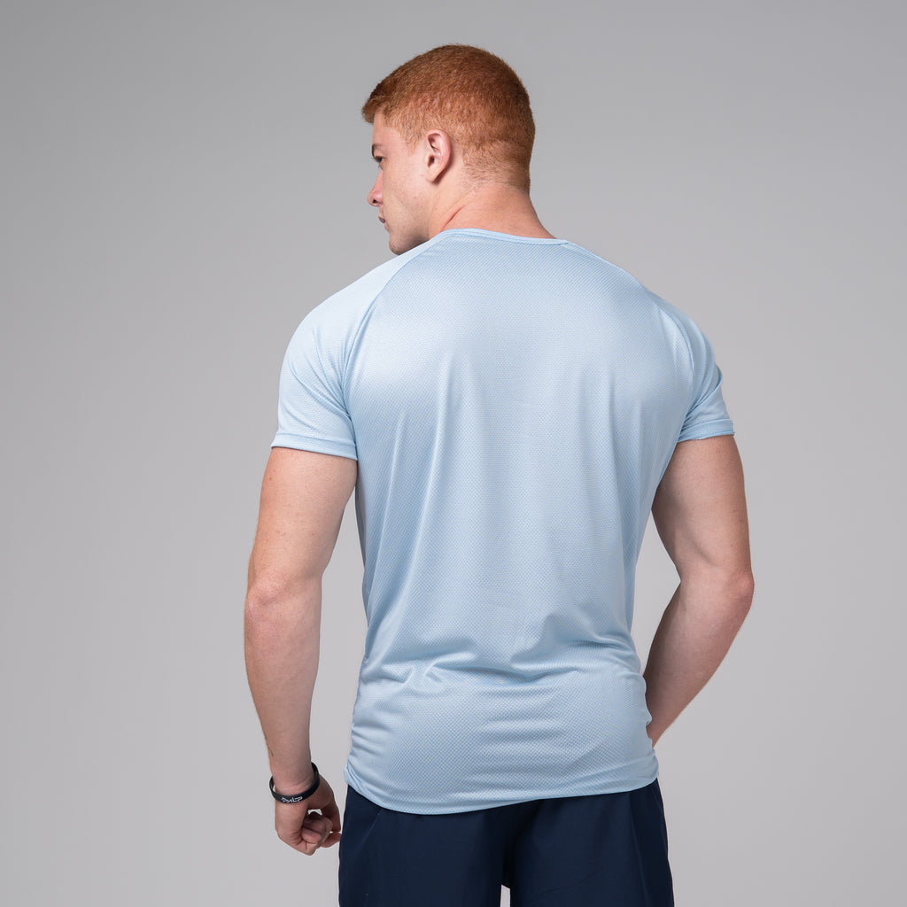 Camiseta Dry Fit Lobo Geométrico Azul Céu