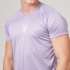 Camiseta Dry Fit Lobo Geométrico Lilás Malva