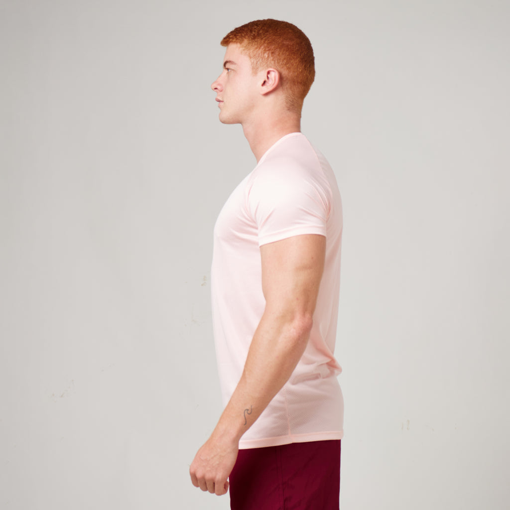 Camiseta Dry Fit Lobo Geométrico Rosa Claro