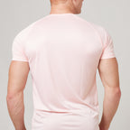 Camiseta Dry Fit Lobo Geométrico Rosa Claro